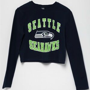 NFL Seattle Seahawks Tilly’s Women’s Long Sleeve Cropped Baby Tee Size Large